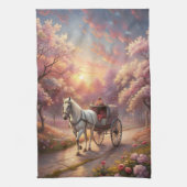 Paarden en karren theedoek (Verticaal)