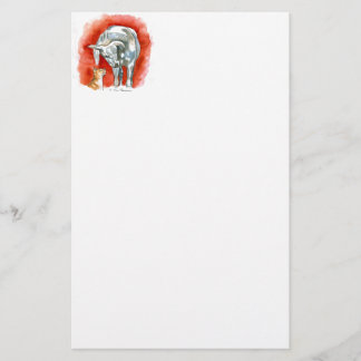 Paarden en kat briefpapier