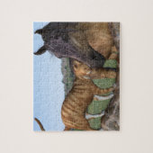 Paarden en kat puzzels - hou van dik Gesponnen (Verticaal)