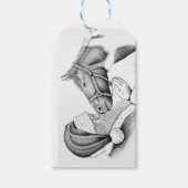 Paarden en kerstkerstkerstbedekking cadeaulabel (Voorkant)