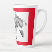Paarden en kerstkerstkerstbedekking latte mok (Rechts)