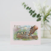 Paarden en kippen  Pasen Feestdagenkaart (Staand voorkant)