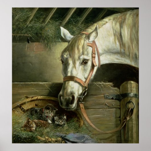 Paarden en kittens, 1890 poster (Voorkant)