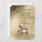 Paarden en koets bruiloft uitnodiging (Achterkant)