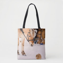 Paarden en konijnenvrienden tote bag