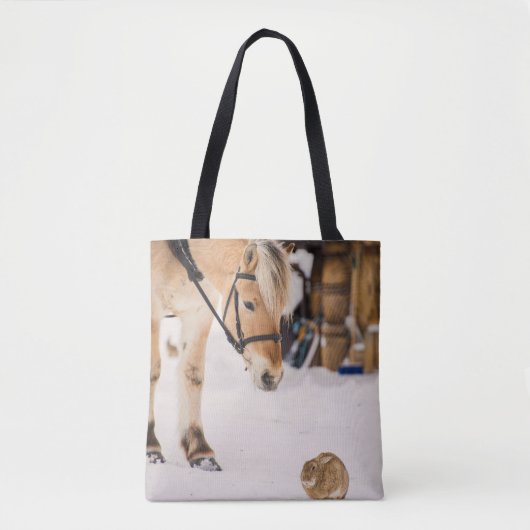 Paarden en konijnenvrienden tote bag (Voorkant)