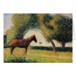 Paarden en kunst door Georges Seurat