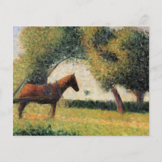 Paarden en kunst door Georges Seurat Flyer (Achterkant)