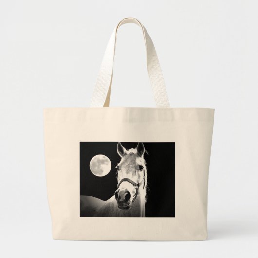 Paarden en maan grote tote bag (Voorkant)