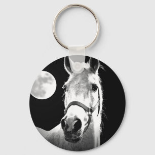 Paarden en maan sleutelhanger