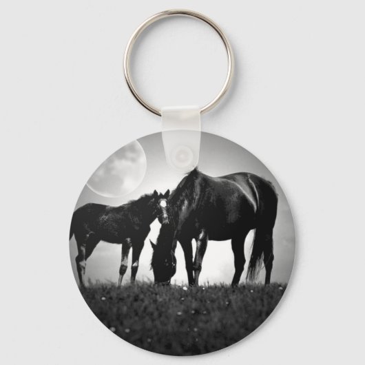 Paarden en maan sleutelhanger (Voorkant)