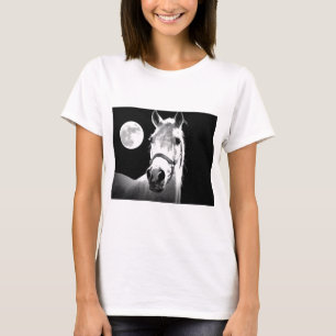 Paarden en maan t-shirt