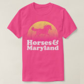 Paarden en maryland Gift for Horse Lovers T-shirt (Design voorkant)