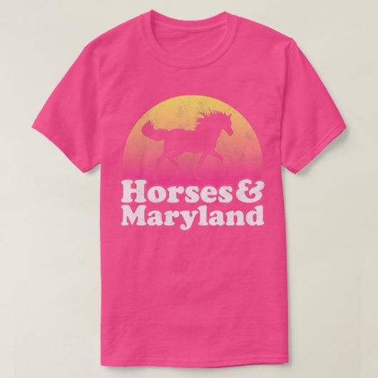 Paarden en maryland Gift for Horse Lovers T-shirt (Design voorkant)