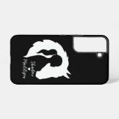 Paarden en meisjes paardenliefhebbers silhouette h samsung galaxy hoesje (Achterkant horizontaal)