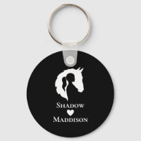 Paarden en meisjes paardenliefhebbers silhouette-h