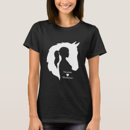 Paarden en meisjes paardenliefhebbers silhouette-h t-shirt