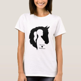 Paarden en meisjes paardenliefhebbers silhouette h t-shirt
