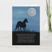 Paarden en moon Winter Solstice Blessing Poem Kaart (Voorkant)