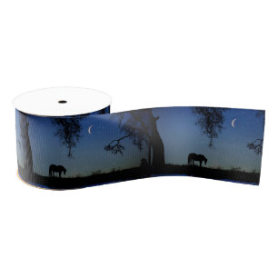 Paarden en motorlint grosgrain lint