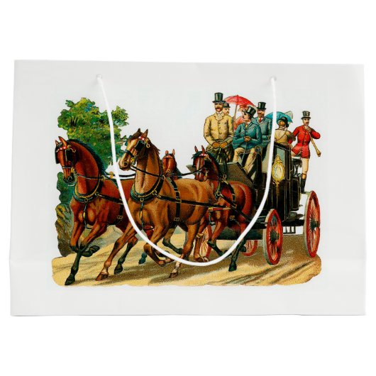 Paarden en onderstel large cadeautasje (Achterkant)