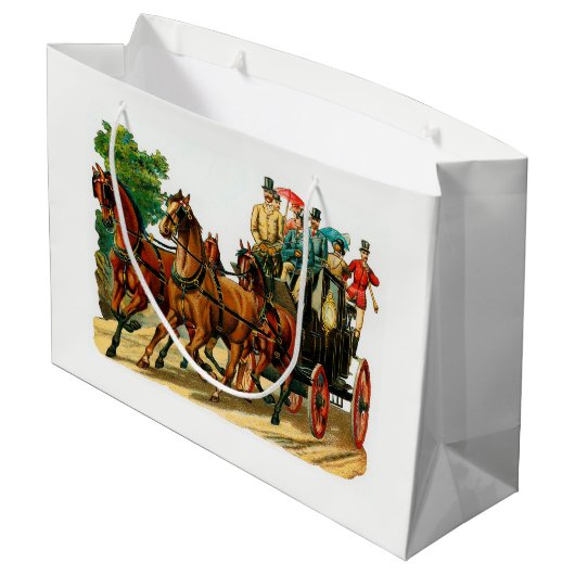 Paarden en onderstel large cadeautasje (Achterkant Gekanteld)