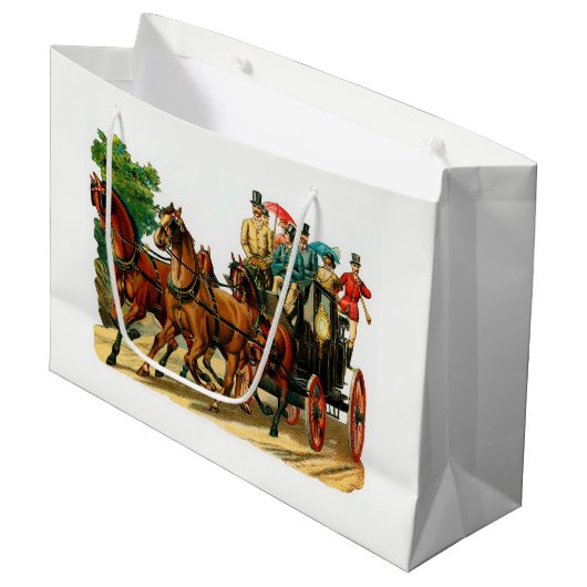 Paarden en onderstel large cadeautasje (Voorkant Gekanteld)