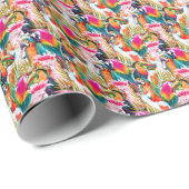 Paarden en palmbladeren cadeaupapier (Rol Hoek)