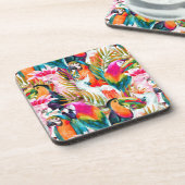 Paarden en palmbladeren drankjes onderzetter (Linkerzijde)