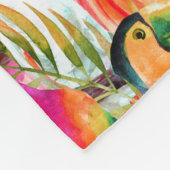 Paarden en palmbladeren fleece deken (Hoek)