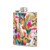 Paarden en palmbladeren heupfles (Links)