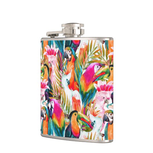 Paarden en palmbladeren heupfles (Links)