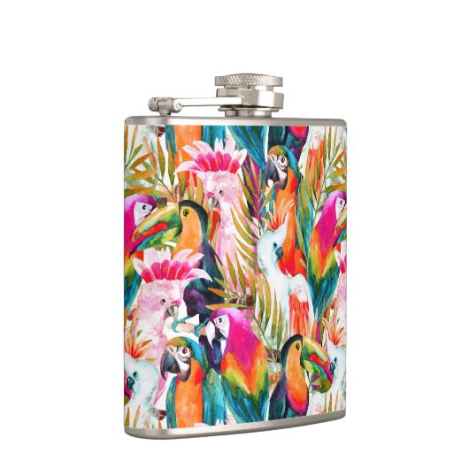 Paarden en palmbladeren heupfles (Rechts)