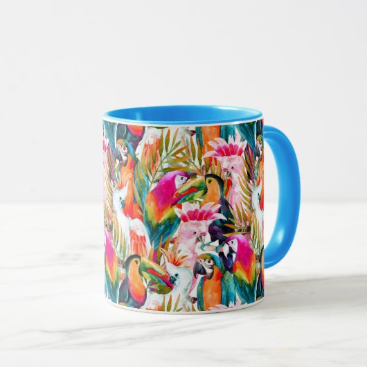 Paarden en palmbladeren mok (Voorkant rechts)