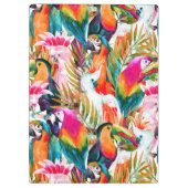 Paarden en palmbladeren | Monogram Klembord (Achterkant)