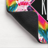 Paarden en palmbladeren | Monogram Muismat (Hoek)