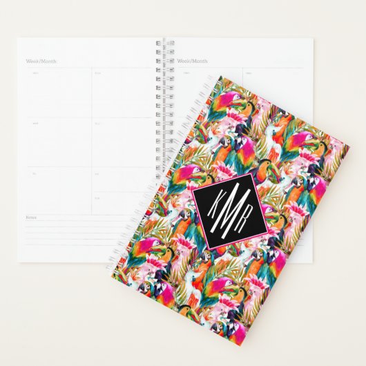 Paarden en palmbladeren | Monogram Planner (Display)