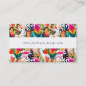 Paarden en palmbladeren | Monogram Visitekaartje (Achterkant)