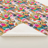 Paarden en palmbladeren sherpa deken (3/4)