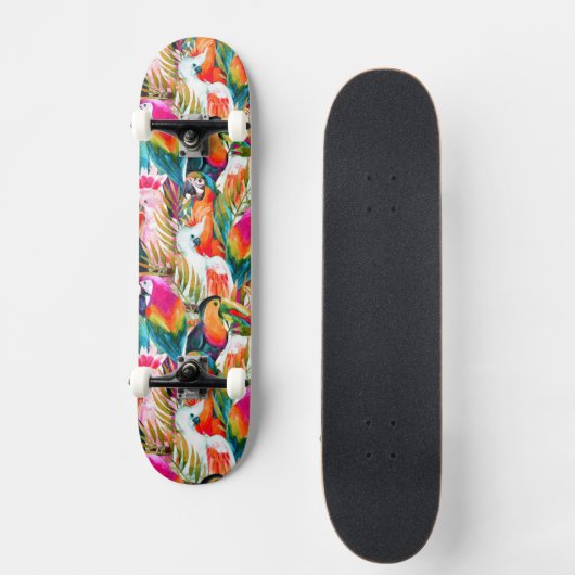 Paarden en palmbladeren skateboard (Voorkant)