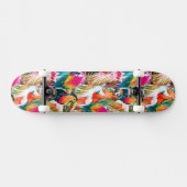Paarden en palmbladeren skateboard (Horizontaal)