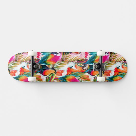 Paarden en palmbladeren skateboard (Horizontaal)