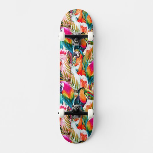 Paarden en palmbladeren skateboard (Voorkant)