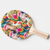 Paarden en palmbladeren tafeltennisbatje (Zijkant)