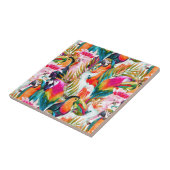 Paarden en palmbladeren tegeltje (Zijkant)