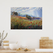Paarden en papavers poster (Keuken)