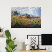 Paarden en papavers poster (Thuiskantoor)