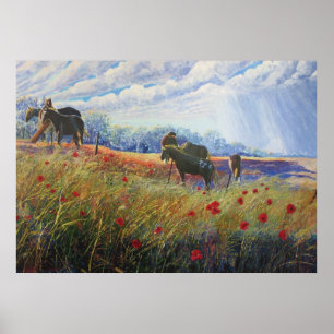 Paarden en papavers poster
