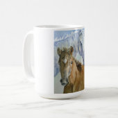 Paarden en pony koffiemok (Voorkant links)