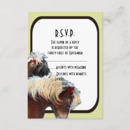Paarden en pony ruiterbruiloft R.S.V.P. RSVP Kaartje